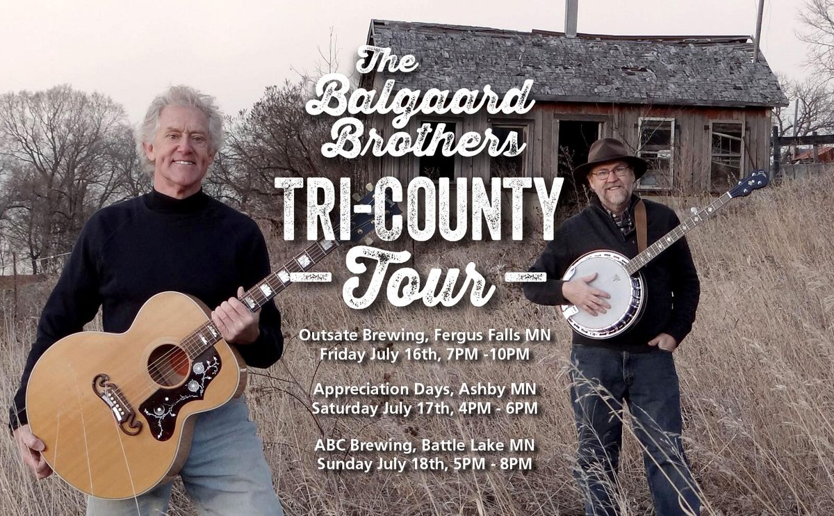 BalgaardElroy's tweet photo. Come see us at one of these 3 great venues this weekend. #TriCountyTour https://t.co/AcxM2VwC4K