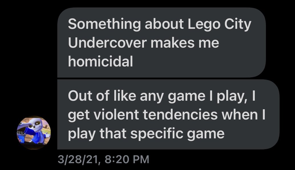 bru_strugglelog's tweet photo. LOG DATE: 032821

Bruno has homicidal tendencies playing Lego City Undercover. https://t.co/veHAJPqKPI