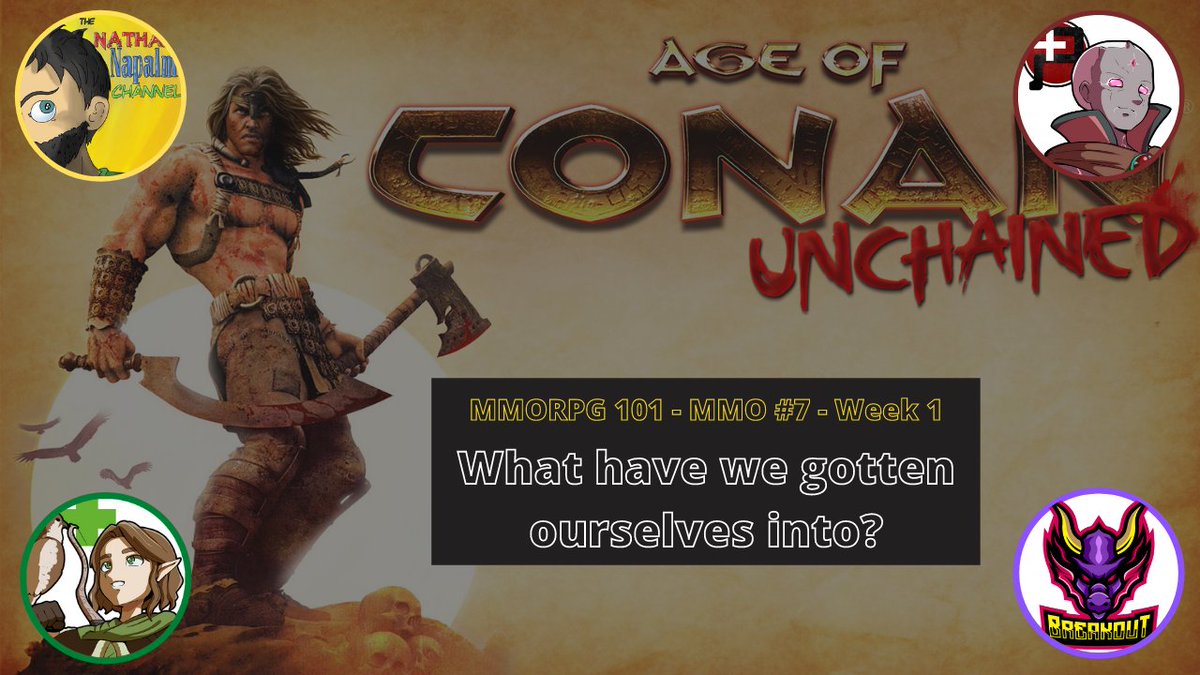 staticgrouplive's tweet photo. TONIGHT (9PM EST - 6 PM PST) for MMORPG 101 we start a brand new MMORPG Age of Conan.  Most of us haven't played it before so it should be very interesting.  @TheNathanNapalm @PantheonTherek @BreakoutK49 @TheGreatVindini @Sparoh8 https://t.co/Ii37kzb1ZK