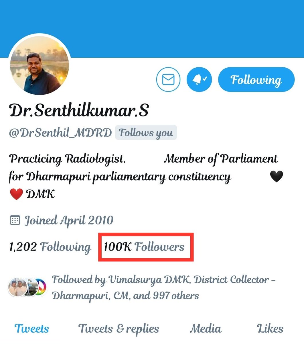 #100k_followers My dear anna 

Hon'ble DNV Dr.Senthilkumar.S MP.,
Member of Parliament
Dharmapuri Parliamentary Constituency 🖤❤️