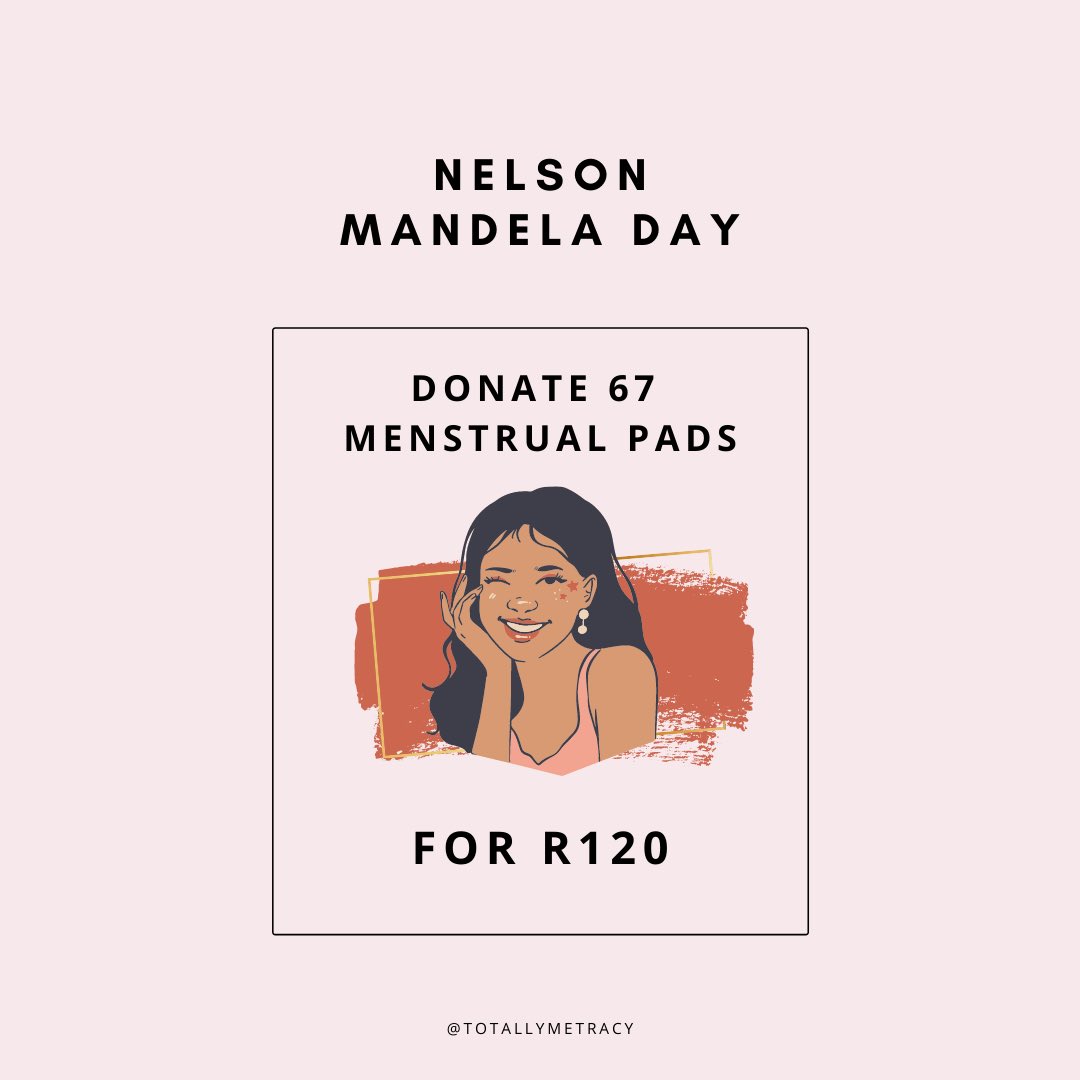 Not sure what to do for Nelson Mandela Day?🤷🏻‍♀️ You can donate 67 menstrual pads for only R120🎁
To date, the FREE TO BE campaign has donated thousands of sanitary products to girls in underprivileged schools in Zimbabwe🧡Head over to the link in my bio to donate✨#nelsonmandeladay