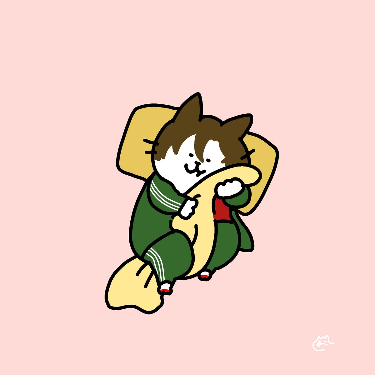 「おやすみなさい〜🐈 」|ぬこまる(春眠)のイラスト