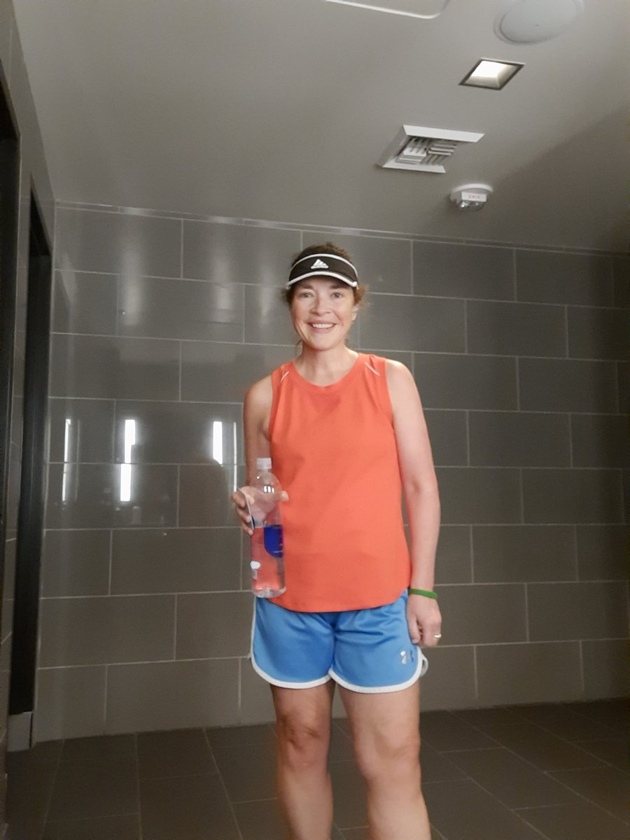teachermamakate's tweet photo. Late nights followed by early mornings in Vegas. Still maintaining 80 pounds lost! Hate the treadmill but it's 110 degrees. Now off to join my fellow counselors for day 3 of #asca21 #allinforallstudents https://t.co/Z9lazYHsab
