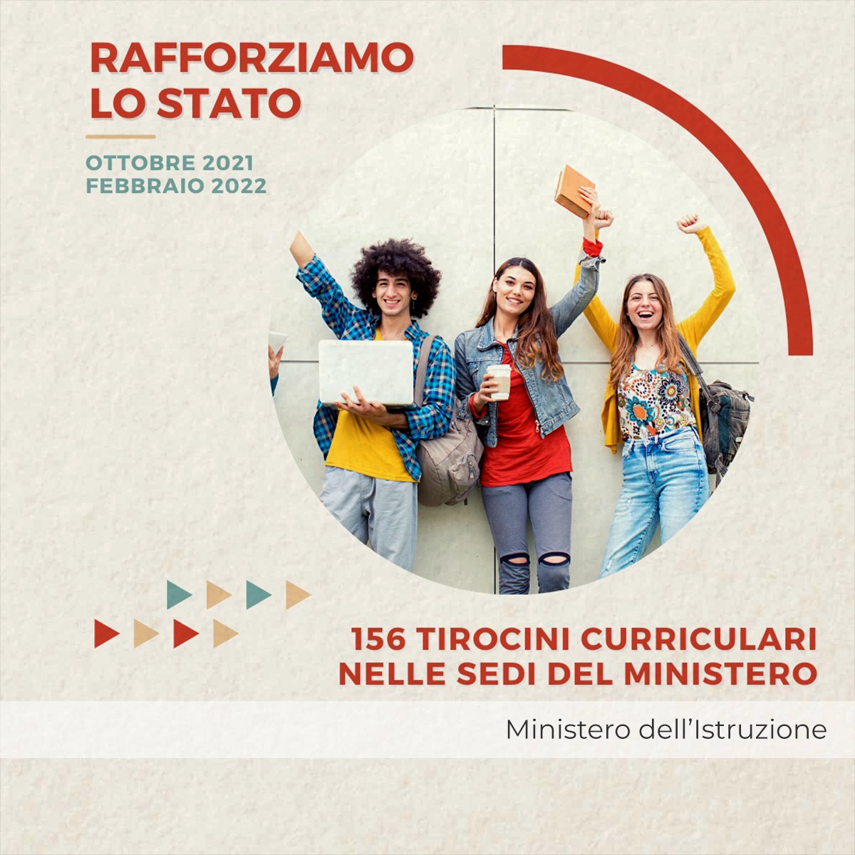 MIsocialTW's tweet photo. Bando per 156 tirocini universitari da svolgere tra ottobre 2021 e febbraio 2022 al Ministero dell’Istruzione e nelle sue sedi periferiche. 
“Rafforziamo lo Stato” è il Programma nato dalla collaborazione del MI con le Università e la Fondazione CRUI.
 
▶️ https://t.co/Ik08Fd9mId https://t.co/PYZUTto669