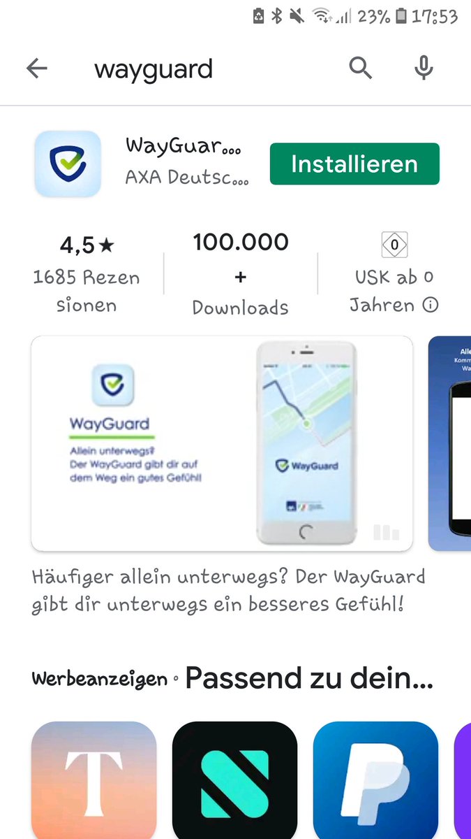 joanna_bela's tweet photo. @PaulineBruenger Ein ekelhafter Kerl. Kennst Du die App #wayGuard? Ist eine Begleitung. Du kannst Dich "stumm" begleiten lassen aber auch mit einer Person sprechen oder auch einen Deiner Kontakte in die App zufügen. Deine Position wird im Notfall sofort an die Polizei geleitet. Pass auf Dich auf. https://t.co/bb2gOGwf1k