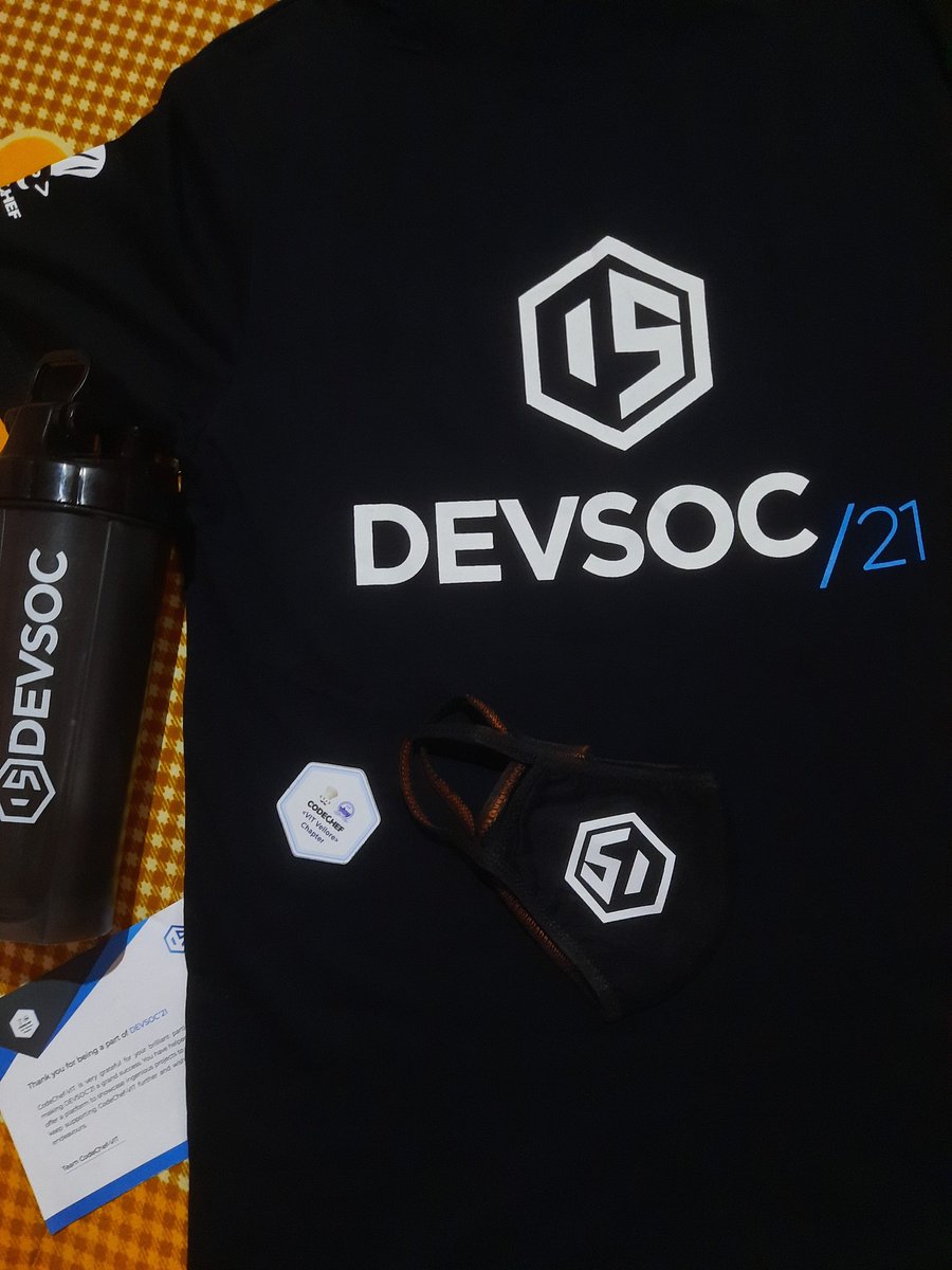 PritishSamal11's tweet photo. Thank you @codechefvit and #devsoc for these lovely schwags❤️🥰 https://t.co/CV5GDVEd4y