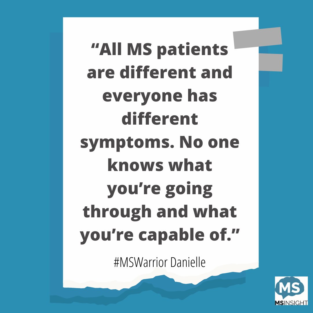 Get a second opinion from another doctor, join a support group, talk to MS warriors that understand what you're going through, find a specialist, do what you need to do to achieve what you know that you are capable of. Watch the interview with Danielle: msinsight.org/post/they-told…