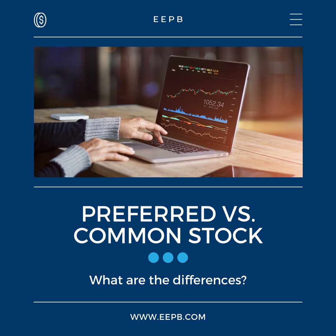 eepbcpa's tweet image. Preferred v. common stocks

#Preferredstocks give dividend advantages. Preferred stock holders usually do not have the same voting rights as common stock holders.
#Commonstocks are based on each company’s performance. 

For more finance tips visit eepb.com/financial