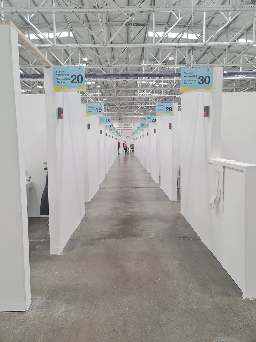 Paul Reid (@paulreiddublin) on Twitter photo Got time today to say thanks to the team in <a href="/HSECHODNCC/">HSE CHO DNCC</a> & HSE estates. A new vaccination centre set up in the National Show Centre in Cloghran, Swords. 50 booths & up to 5K vaccines per day. Now 4.8M vaccines administered, 57% of adults fully vaccinated & 72% partially. <a href="/HSELive/">HSE Ireland</a> Got time today to say thanks to the team in <a href="/HSECHODNCC/">HSE CHO DNCC</a> & HSE estates. A new vaccination centre set up in the National Show Centre in Cloghran, Swords. 50 booths & up to 5K vaccines per day. Now 4.8M vaccines administered, 57% of adults fully vaccinated & 72% partially. <a href="/HSELive/">HSE Ireland</a>