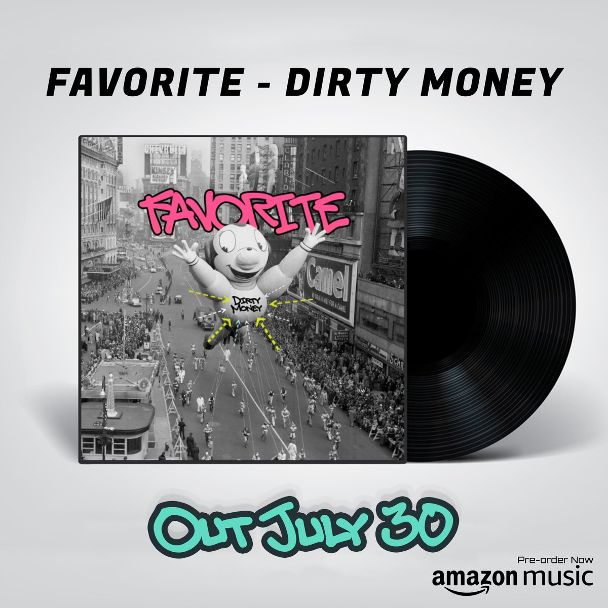 favoriterocks's tweet photo. New song 'Dirty Money' coming July 30! Pre-order available now on Amazon. https://t.co/XVydLFouWw https://t.co/mKgZISaNvj