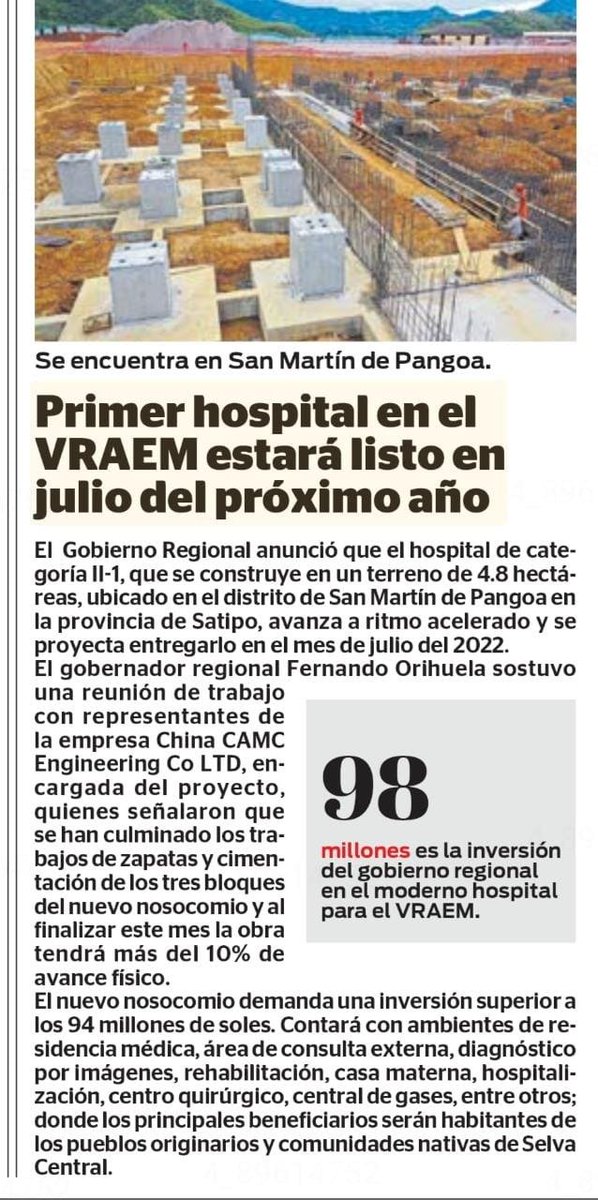 RobledoGutarra's tweet photo. Hospitales inconclusos en la región Junín tienen que ser construidos. La 3ra, 4ta y demás olas no esperan. La población necesita una mejor atención de salud pero también exige la eficencia de sus autoridades para cumplir lo prometido. Seguiremos fiscalizando hasta el último día. https://t.co/Obm6Rh1kdC