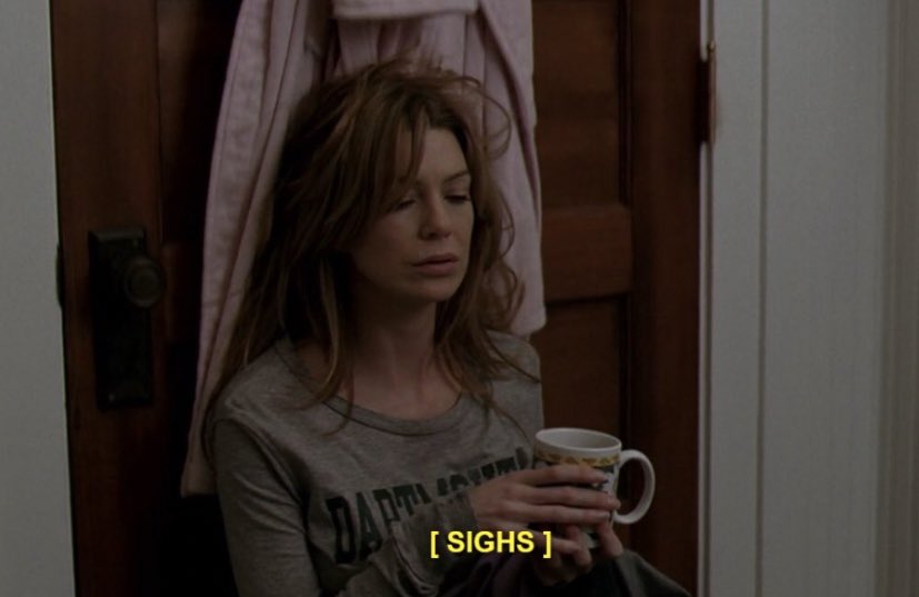 saraahhca's tweet image. meredith grey being the mood today