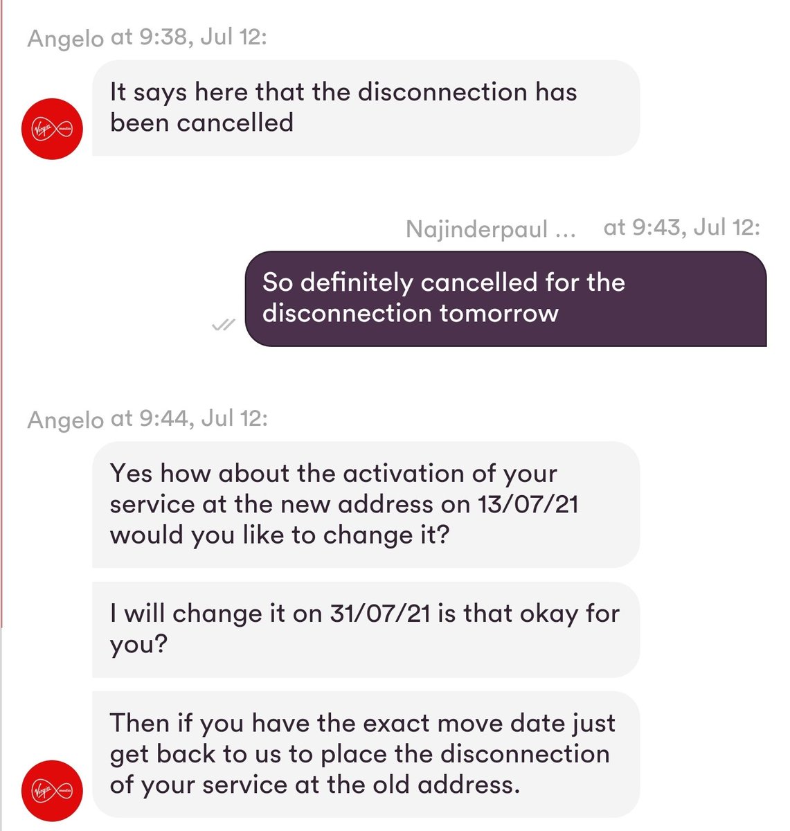 NajinderMahal's tweet photo. @virginmedia I was assured that this disconnection would NOT happen https://t.co/2ly5gMFKUz