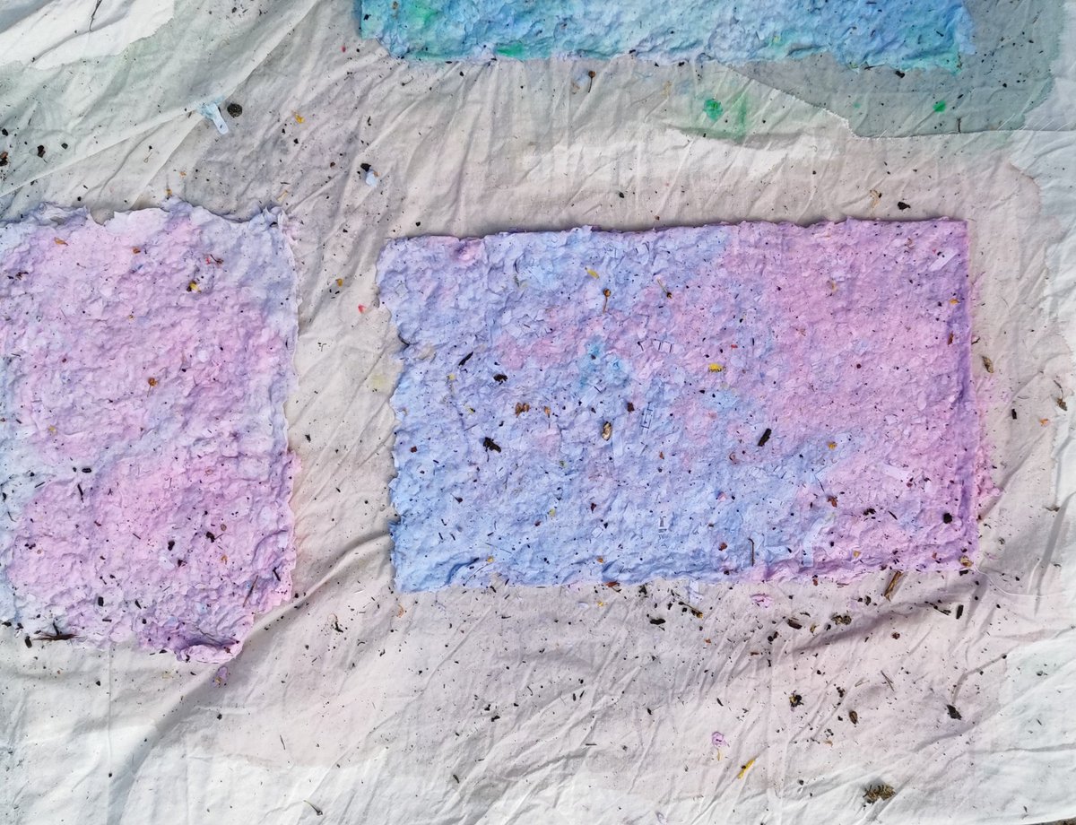 HyndlandASC's tweet photo. Colourful paper making! Currently drying in the sun... https://t.co/YBeXua5pSl