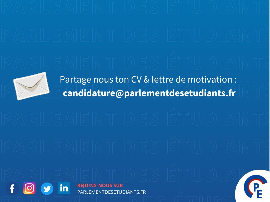 ParlementEtudia's tweet photo. ⭕ RECRUTEMENT ⭕

Le nouveau pôle « Pédagogie » du Bureau national recherche :
UN(E) CHARGÉ(E) DE PÉDAGOGIE 💬

➡️ Tu souhaites nous rejoindre : envoie nous
ton CV et ta lettre de motivation à 
👉candidature@parlementdesetudiants.fr https://t.co/eMACWnamwe