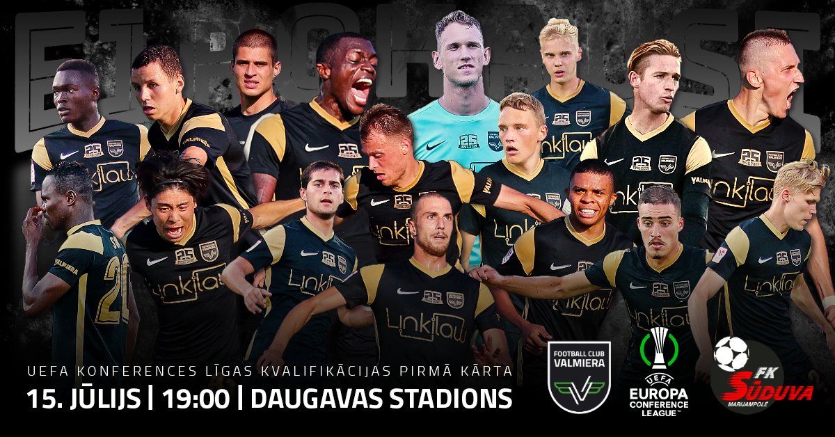valmierafc's tweet photo. Divas dienas līdz ⚔ pret FK Sūduva 🔜 15.07. (19:00) 🏟 Daugavas stdadionā Rīgā.
Biļetes iegādājamas šeit:
⏩⏩⏩ https://t.co/YyWgLGSFQq ⏪⏪⏪
Tiekamies spēlē!
#VALSUD #UECL #ValmieraFC #StāvPāriVisamValmiera ⚫⚽️🟢 https://t.co/aQ8MdYxMU0