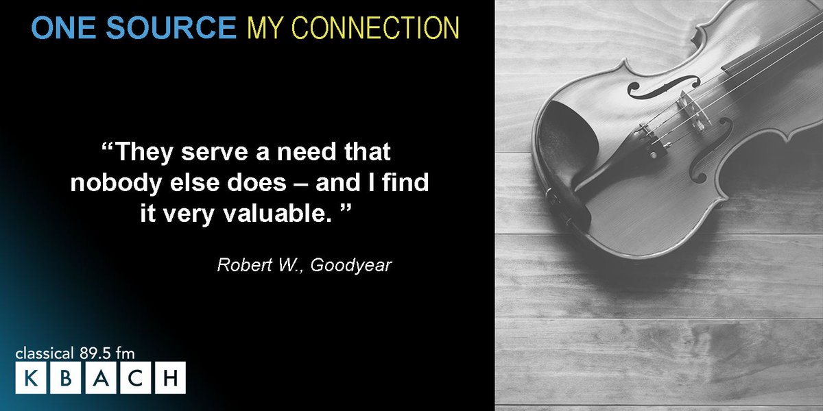 KBAQ's tweet image. Keep carefully curated classical music in your ear all 2021 with KBACH. How? You can support the music through a membership. Find out how here: bit.ly/2nYUHqk.
#MyConnection