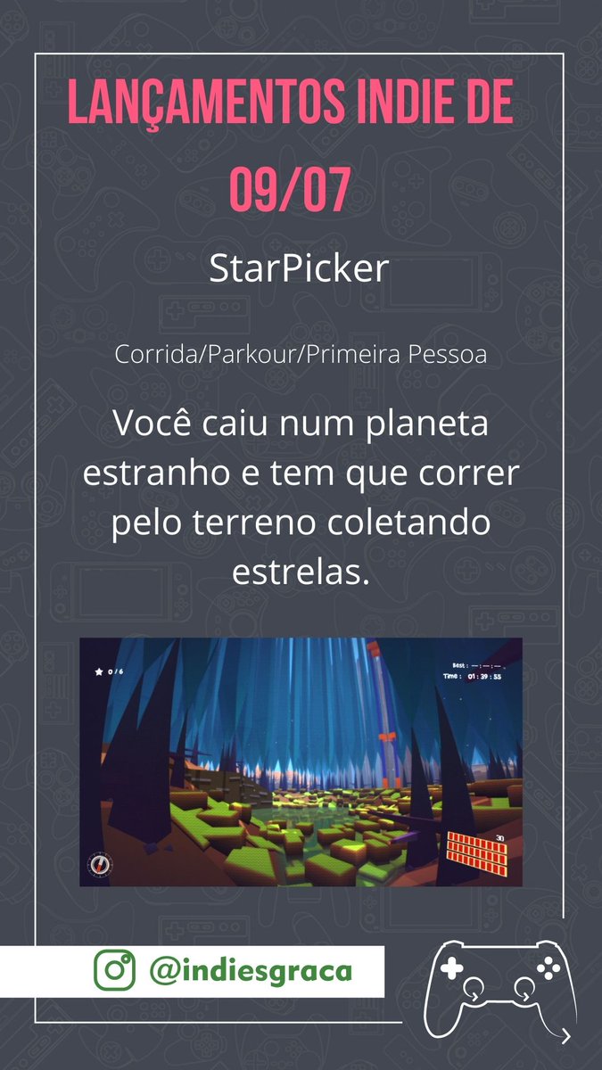 indiesgraca's tweet photo. StarPicker é pra quem gosta de correr atrás das estrelas em parkour.

#indiesgraça https://t.co/wm2p5p1Tzb