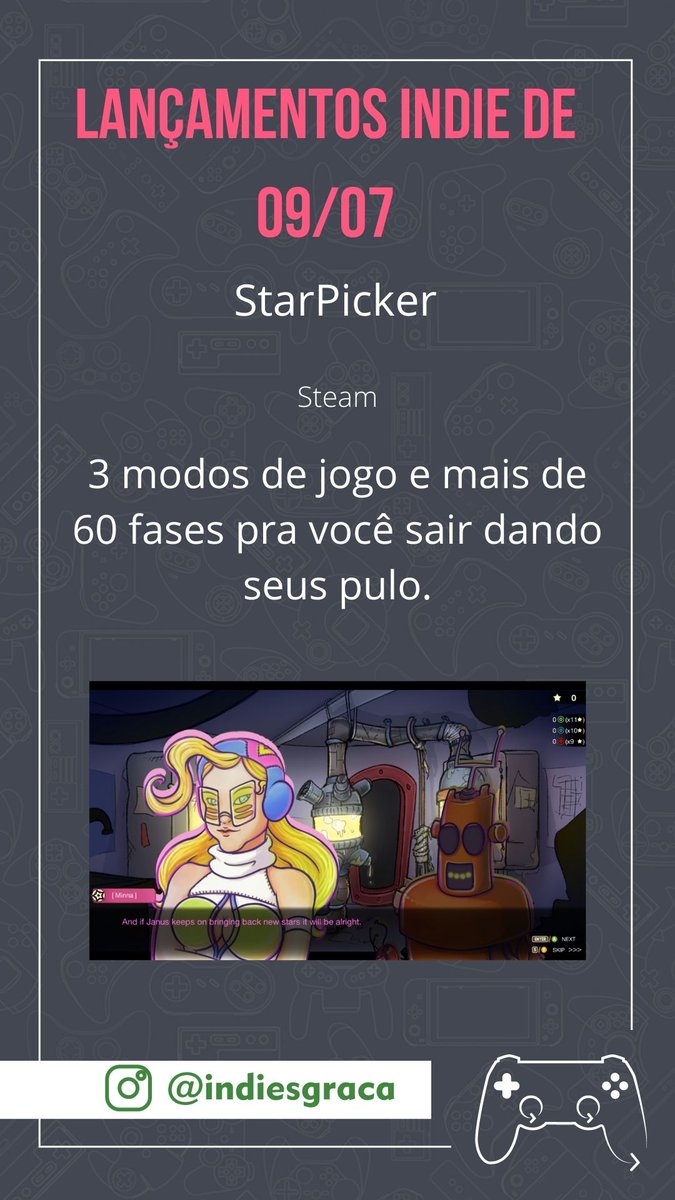 indiesgraca's tweet photo. StarPicker é pra quem gosta de correr atrás das estrelas em parkour.

#indiesgraça https://t.co/wm2p5p1Tzb