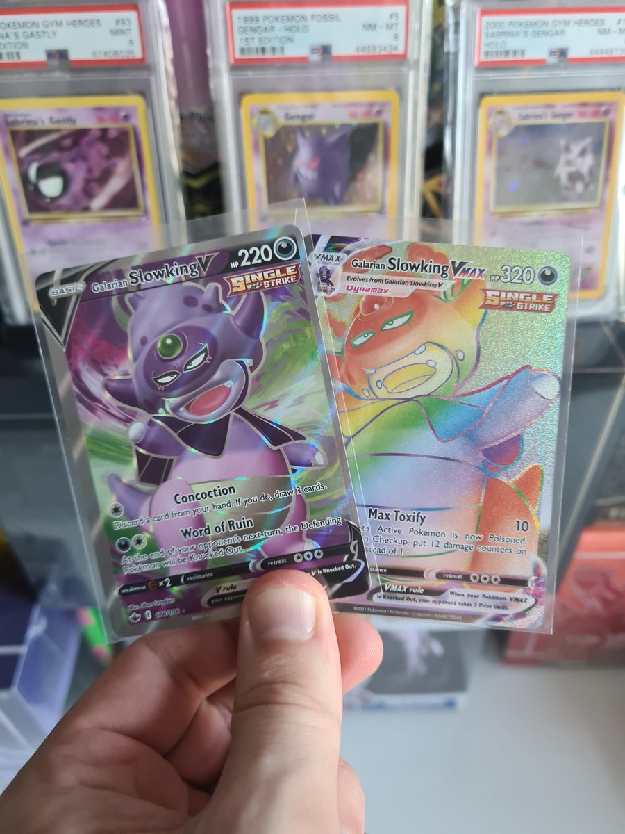 GastlyPax's tweet photo. The king of slow himself! That cut though!😅😑
#pokemon #pokémon #pokemoncards #pokemonopening #pokemontcg #tcgpokemon #tcg #swordandshield #chllingreign #crowntundra #slowking https://t.co/S5MFPbB2a4