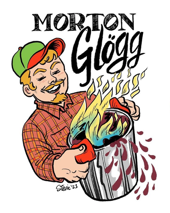 It's about six months until glögg season, and many more till we can serve punch around the Christmas tree, but it's a cute drawing! Everything's better if it's been set on fire a little, right?