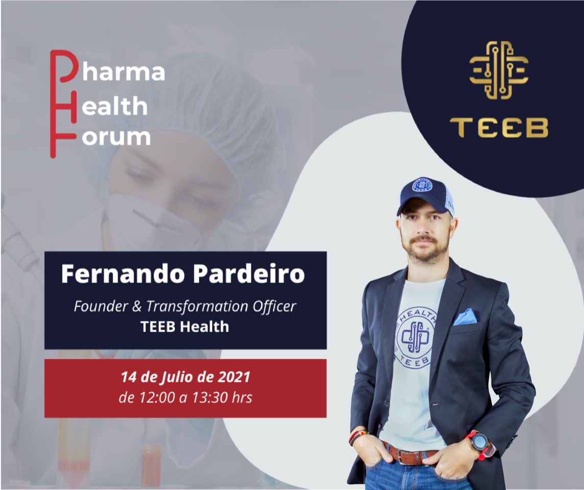 teebhealth's tweet photo. ¡INSCRÍBETE YA! Y forma parte del futuro del sector Pharma &amp; Health en México 🇲🇽 No te pierdas el próximo 14 de julio a nuestro Founder Fernando Pardeiro. Haz click AQUÍ 👉🏽 https://t.co/YnKt6RySp4 🔗 ¡no puedes perdértelo! 

#TEEBHealth #tech #innovation #pharma #startup #health https://t.co/8bxQyTUBh8