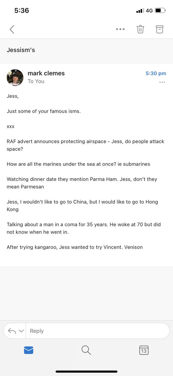 JessClemes's tweet photo. Dad emailing me to remind me of how much of a retard I am.. thanks dad xxx https://t.co/4KvfyvoIEK