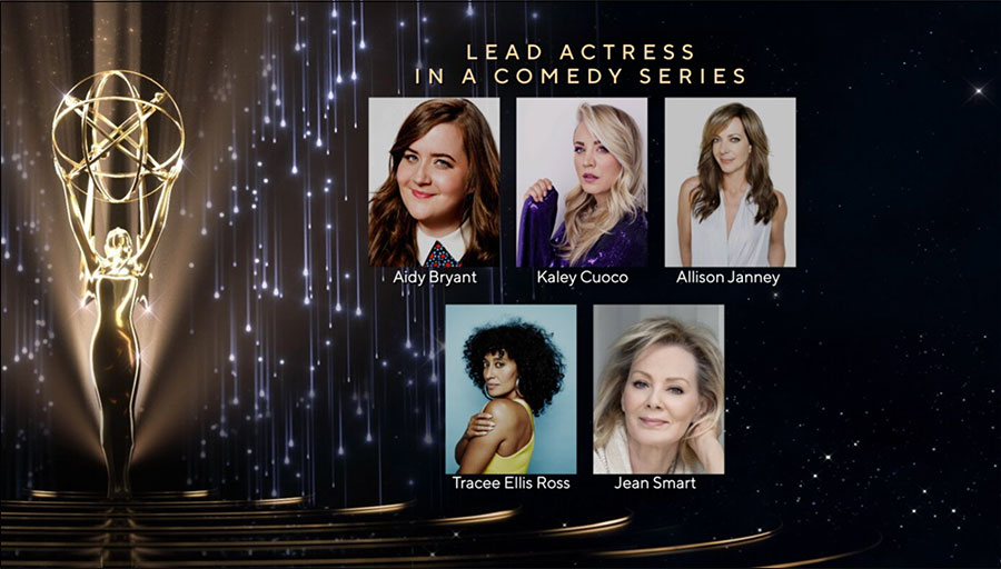 HablandoSerie's tweet photo. ACTRIZ PROTAGONISTA EN COMEDIA:
- Aidy Bryant (#Shrill)
- Kaley Cuoco (#FlightAttendant)
- Allison Janney (#MomCBS)
- Tracee Ellis Ross (#blackish)
- Jean Smart (#Hacks)
#EmmyNoms #Emmys #Emmys2021 https://t.co/nE2bN7gsAZ