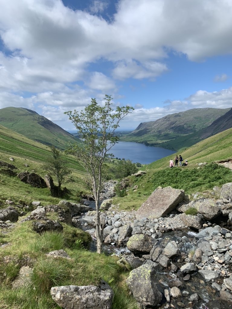 ‘On top of the world.’ Well Scarfell Pike. No ice axe needed!