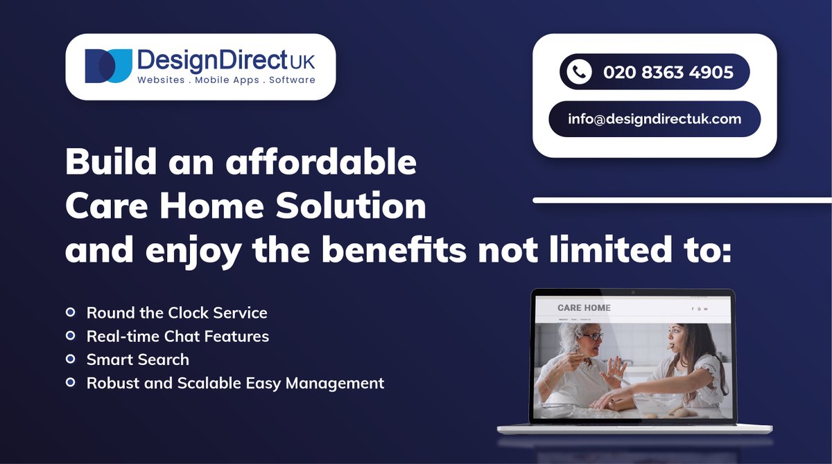 WebDesigner_Lon's tweet photo. An Intuitive Care Home Platform
Get Customisable Platform For £300

Have a project in mind? Talk to our consultant – 020  8363 4905

#webdevelopment #carehomeplatform  #appdevelopment #homecaresolution #softwaredevelopment #hireremotedevelopers #androiddevelopment #DesignDirect https://t.co/TomvvMbL9w