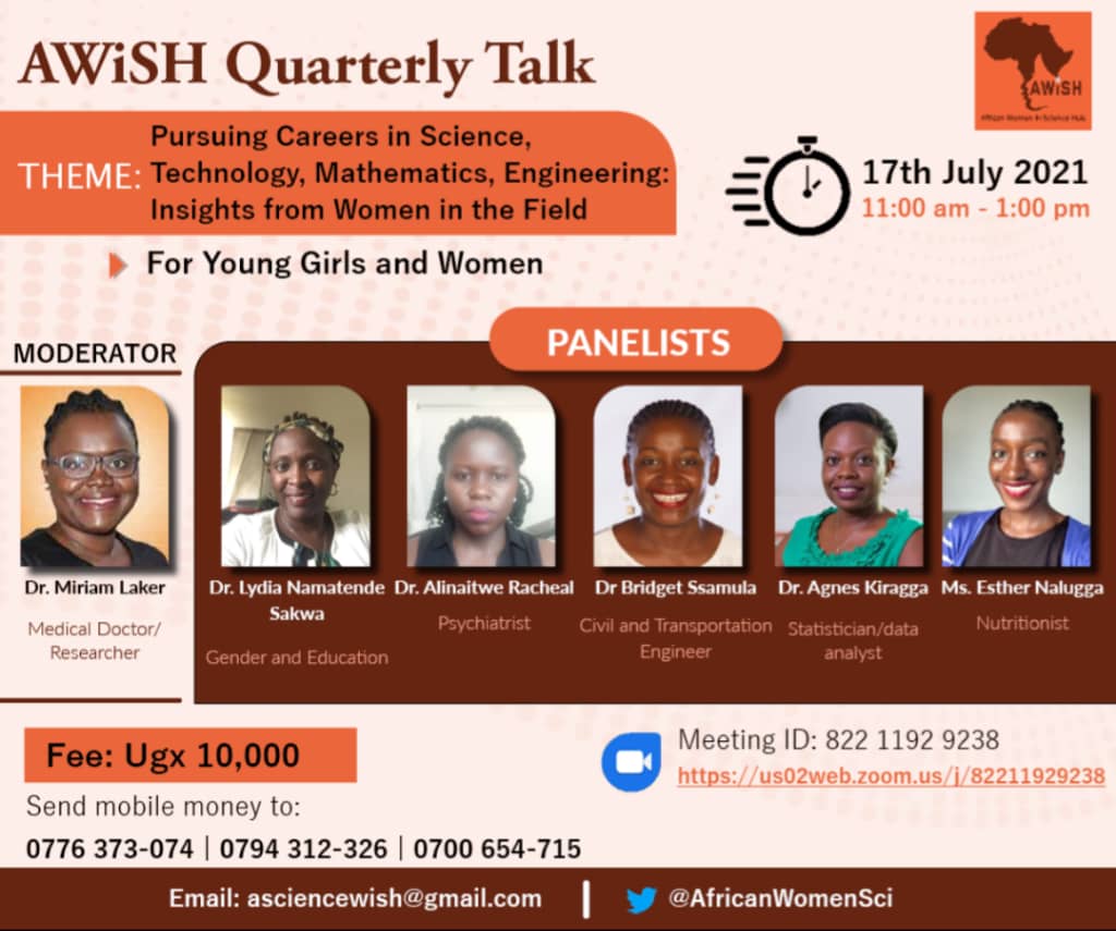 Are you a girl or young woman interested in a STEM career? Do you wish you could ask questions? Do you lack mentorship? Join us this coming Saturday, 17th July for an online mentorship panel. Bring your questions. Invite your friends. Share among your networks. See you there!