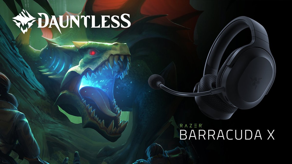 .<a href="/Razer/">R Λ Z Ξ R</a> just launched a brand new 4-in-1 wireless headset that you can use anywhere you play Dauntless.

We’re giving away 1 Razer Barracuda X to one lucky Slayer — retweet this post &amp; follow <a href="/PlayDauntless/">Dauntless</a> to enter!