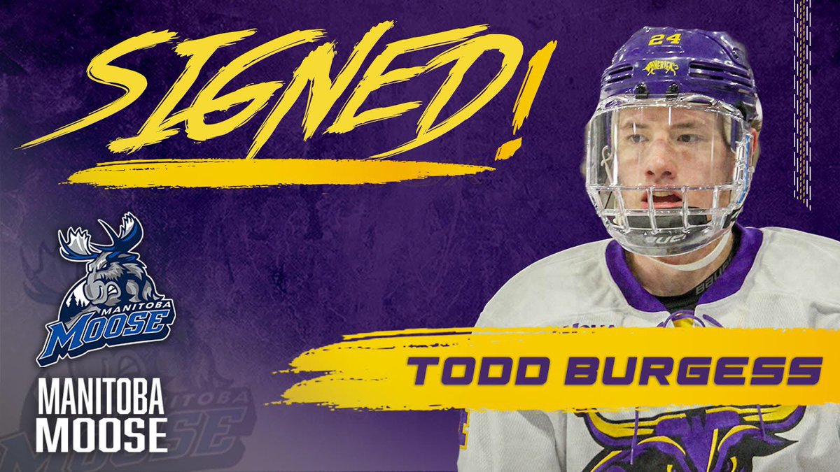 𝚂𝙸𝙶𝙽𝙴𝙳! 🖊 

<a href="/burgess_todd/">Todd Burgess</a> has signed a one-year contract with the <a href="/ManitobaMoose/">x - Manitoba Moose</a> for the 2021-22 season! #HornsUp😈