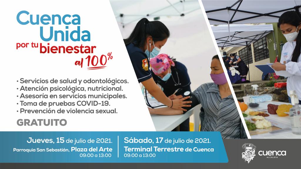 ConsejoSalud_'s tweet photo. Cuenca Unida por tu bienestar al 💯% te espera esta semana para brindarte múltiples servicios gratuitos de salud y asistencia social desde dos lugares importantes de nuestra ciudad.
Pasa la voz por el bienestar ciudadano.
💚✅🩺🏥

#CuencaUnidaPorTuBienestar
@pedropalaciosu https://t.co/oZKrauRWHY