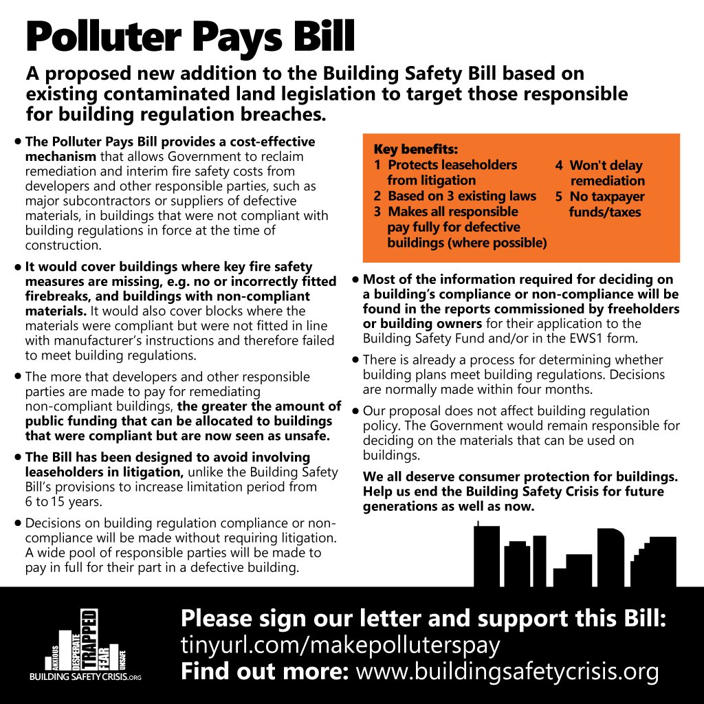 There's hope if <a href="/mhclg/">Ministry of Housing, Communities & Local Gov</a> can add #PolluterPaysBSB to the #BuildingSafetyBill. Let's hope they do the right thing and fix #construction for generations to come. 

<a href="/team_greenhalgh/">Stephen Greenhalgh</a> and <a href="/RobertJenrick/">Robert Jenrick</a>  let's make history together.

#HeresHoping <a href="/gtomlin/">Graham Tomlin</a>
