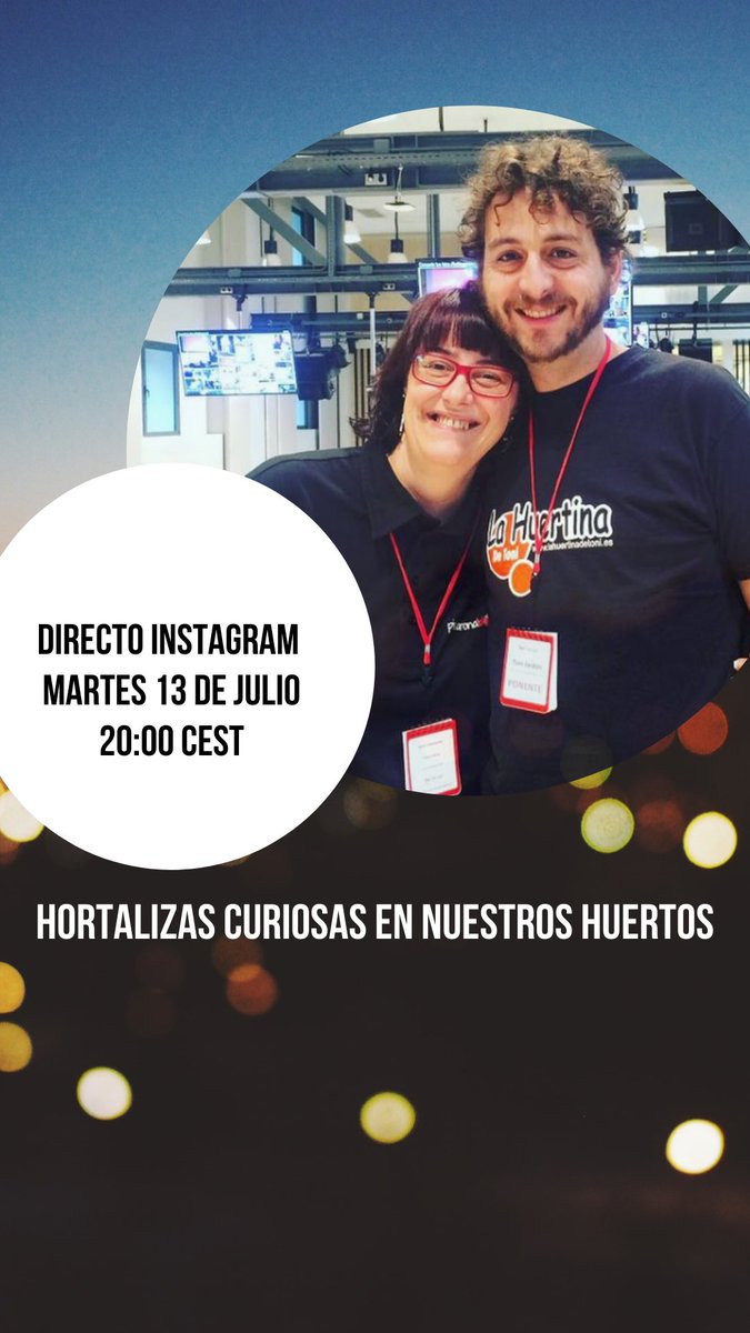 A les 20:00 fem un #InstagramLive amb <a href="/huertinadetoni/">La Huertina De Toni</a> per parlar d’hortalisses curioses que cultivem als nostres horts. Us esperem!!!