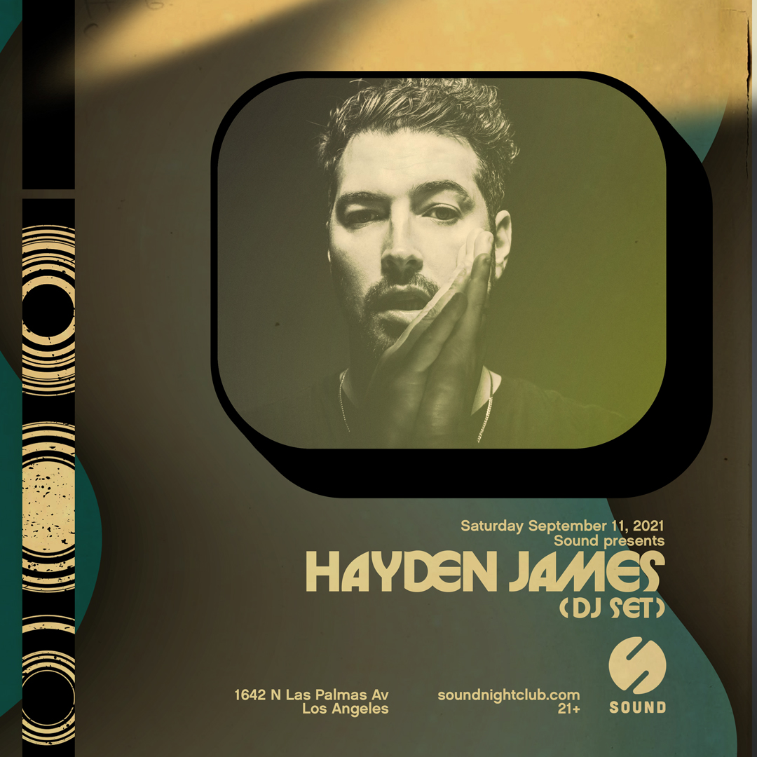 Award winning Australian producer, DJ and singer Hayden James makes his way to Sound September 11th. Grab your tickets now before they're gone.