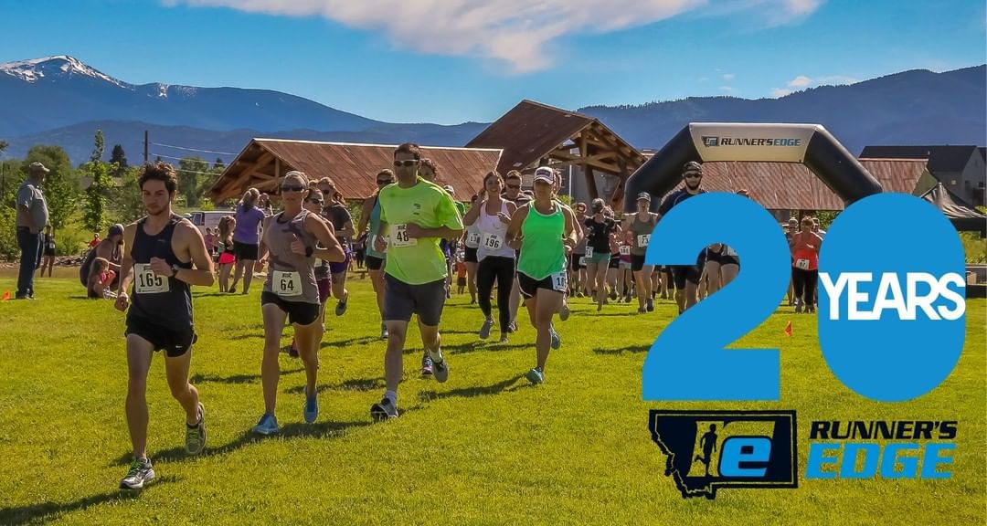 T O N I G H T at Big Sky Brewing Co... it's the @runnersedgemt 20th Anniversary Party 🥳 and you don't want to miss out. Beer, ice cream, popcorn, cookies, treadmill races, raffle, swag, etc. Come  have fun and raise some money for Missoula Youth Homes. Festivities begin at 6pm.