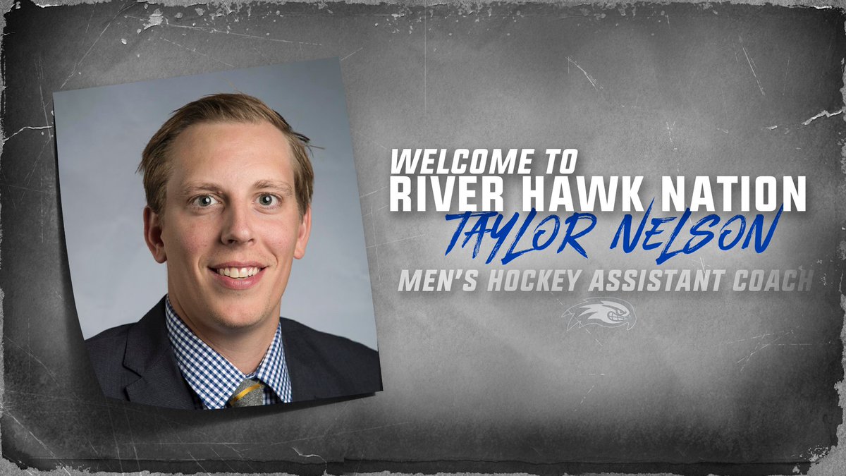 RiverHawkHockey's tweet image. Looks like we'll be seeing a new face on the bench this season 👀

We're happy to announce that Taylor Nelson will be joining the River Hawk Hockey staff as our newest assistant coach! 

📰: bit.ly/3ks2XdN

#UnitedInBlue | #HockeyEast