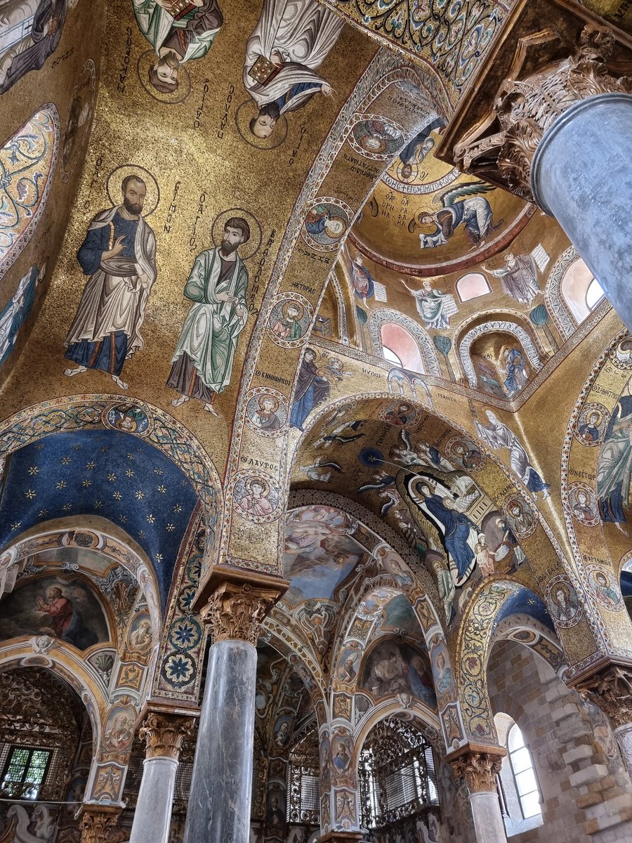 Bh_remi's tweet photo. Byzance en Sicile à l'église de la Martorana. https://t.co/V9yqo9g31A