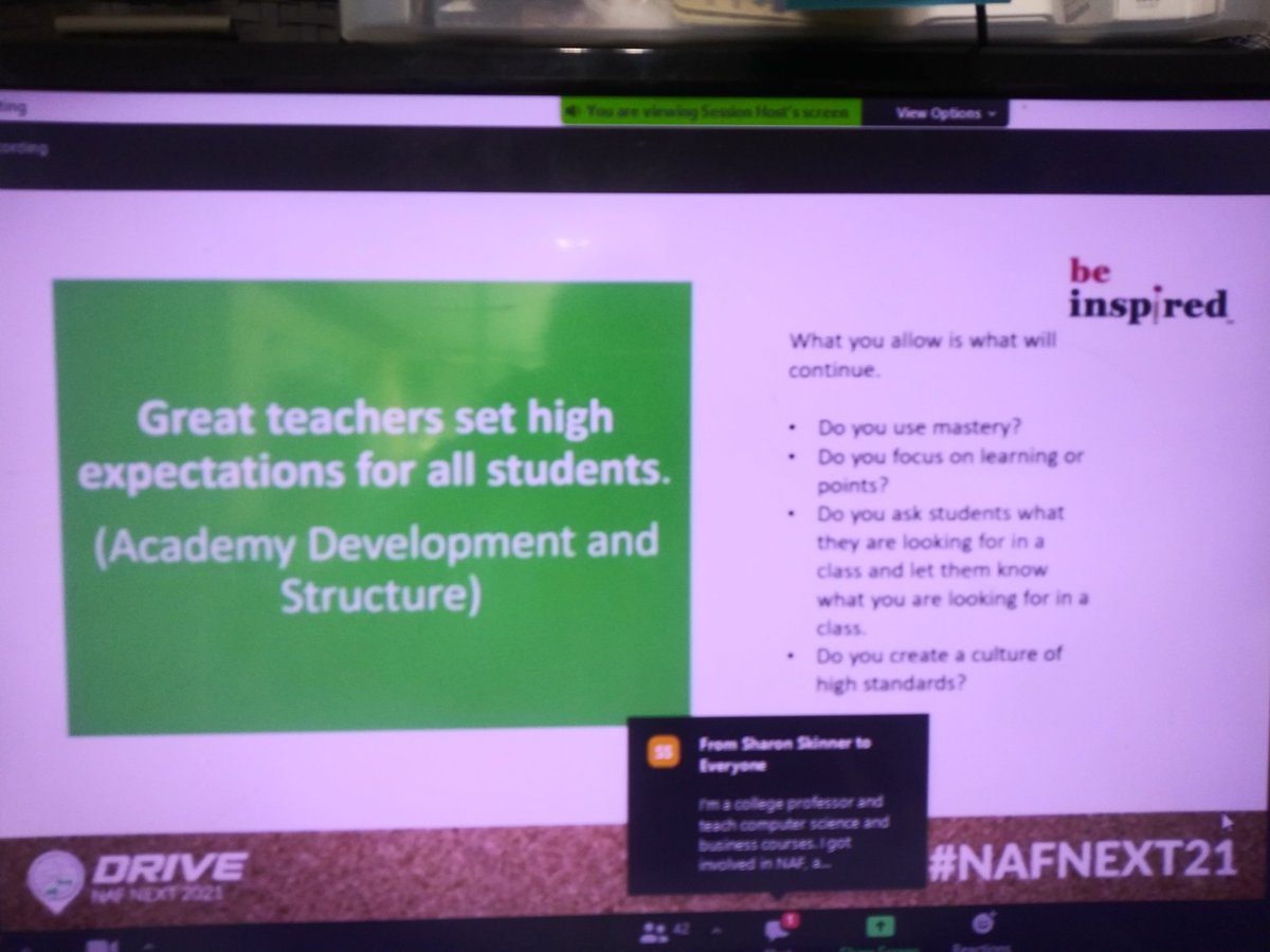 ABrandoneagles's tweet photo. Attending the virtual #NAFNext21 in the "be Inspired" session. @nafcareeracads @hcpsctae https://t.co/mqpzDA3ye9