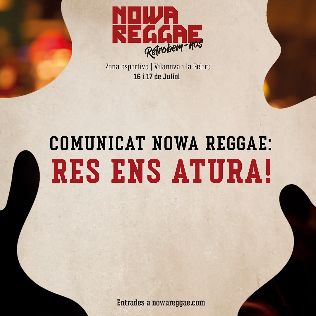 Comunicat Nowa Reggae 2021. El podeu llegir complet al nostre Web nowareggae.com