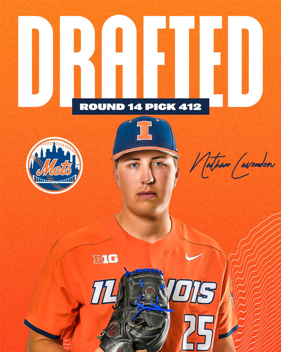 Illinois Baseball (@illinibaseball) on Twitter photo Champaign → New York
Congratulations to <a href="/NathanLavende12/">Nate Lavender</a> on being selected by the <a href="/Mets/">New York Mets</a>!
#Illini x #MLBDraft Champaign → New York
Congratulations to <a href="/NathanLavende12/">Nate Lavender</a> on being selected by the <a href="/Mets/">New York Mets</a>!
#Illini x #MLBDraft