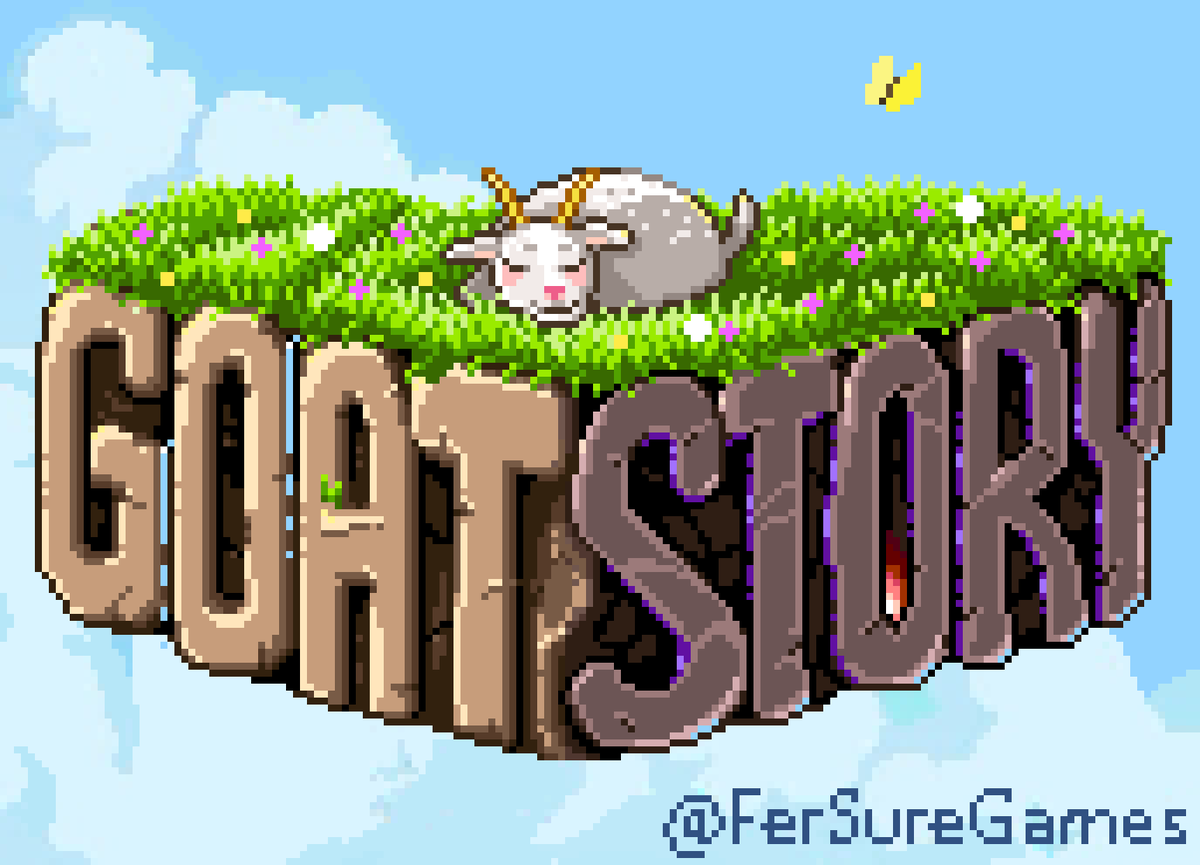 hunterahackett's tweet image. #WIP of: #GoatStory logo by 
@AnisiBaigude
 
Please: #feedback ? Is this better than the last version???

#Pixelart #pixelartist #madewithunity #indiedev #gamedev #aseprite #indiegames #indiegame #IndieGameDev #mobilegaming #Apple #gaming #PortfolioDay
