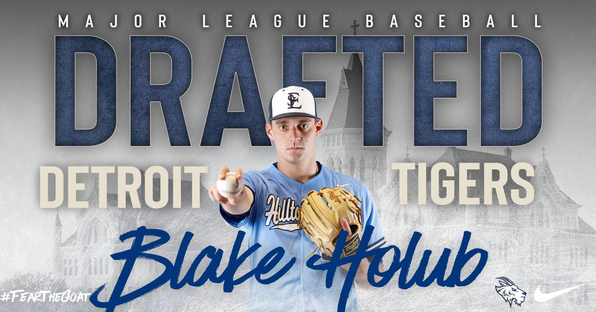 Congrats to <a href="/SEUBaseball/">St. Edward's Baseball</a>'s Blake Holub on being selected in the 15th round of the #MLBDraft! Holub is the 28th Hilltopper to be drafted in program history. #FearTheGoat 
🔗 bit.ly/3AVDPBM