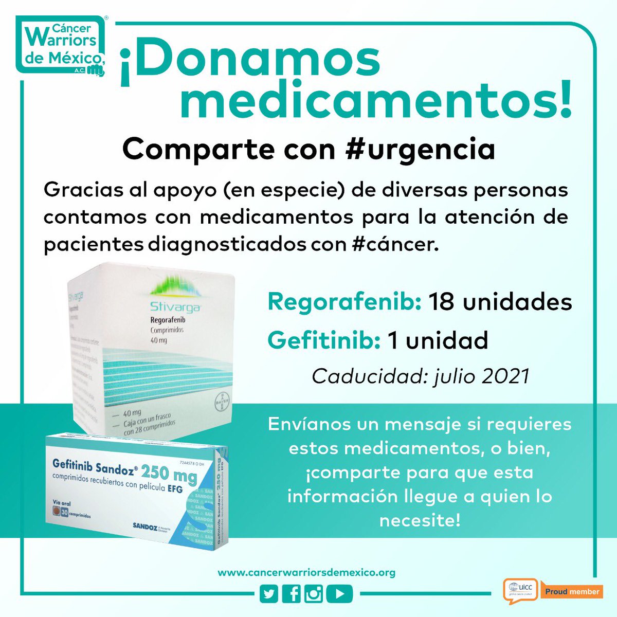 funsamex_org's tweet photo. #DonamosMedicamentos para tratar el #cáncer. ¡Por favor, #comparte esta información para que llegue a quien lo necesita! 👇 https://t.co/MCPTSJ7ssj