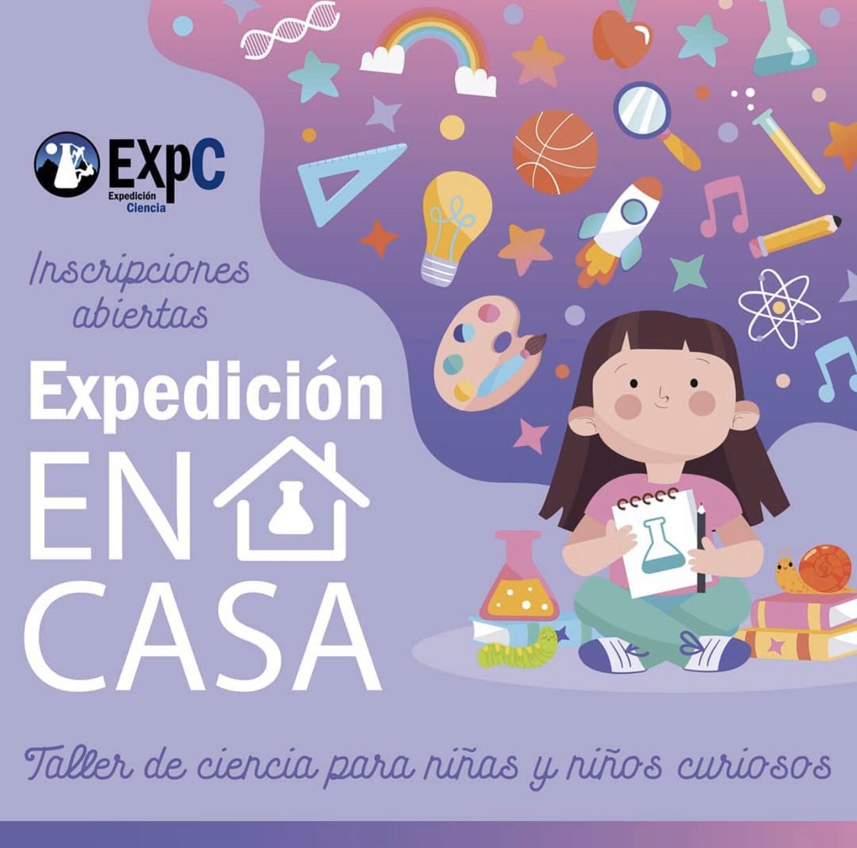Exp_Ciencia's tweet photo. INSCRIPCIONES ABIERTAS
¡Tenemos excelentes noticias para estas vacaciones de invierno!
Abrimos la inscripción para el taller "Expedición en casa 🏠" para niños y niñas de 6 a 12 años que quieran hacer ciencia desde casa.
#cienciaencasa #ExpC #tallerparaniños https://t.co/JMHlAjbe0t