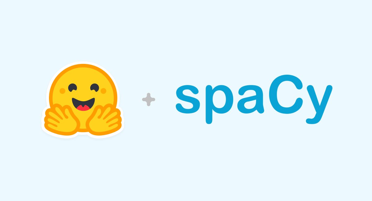 huggingface's tweet image. Welcoming @spacy_io to the 🤗Hub! 
🔥Share your pipelines to the Hub with 1 command 
🚀Serve predictions from the model page or in your app with hf.co/Inference-API
⬇️Install 60+ pipelines directly from the Hub at hf.co/spacy

Learn more at hf.co/blog/spacy