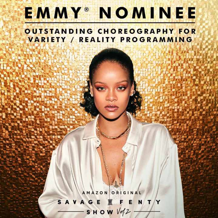primemovies's tweet photo. They showed up and showed out. Congratulations to #SAVAGEXFENTYSHOW VOL 2 on its nomination for Outstanding Choreography for Variety or Reality Programming! #Emmys https://t.co/ZcCDJiZHSW