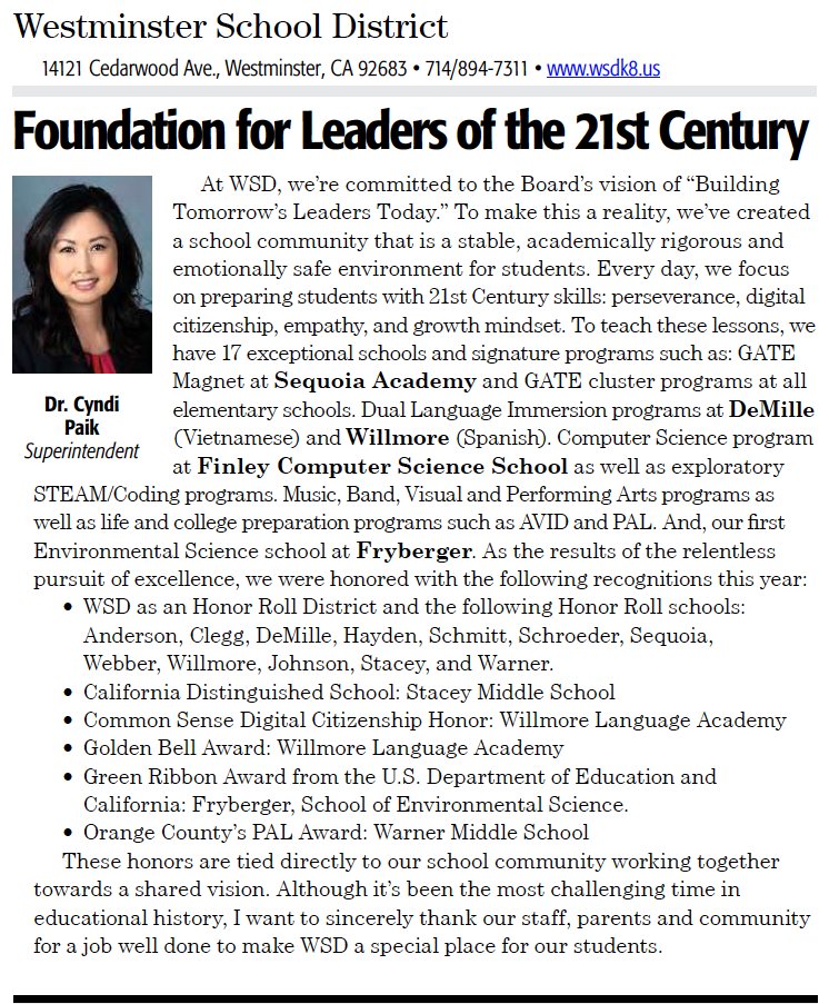 These are some of our schools and programs that were recognized during this past academic year.  Congrats and thank you to all! @wsd @greatschools